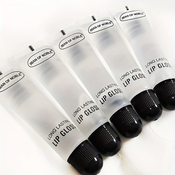 Set of 5 Transparent Long-Lasting Lip Glosses, Non-Tacky Formula And Moisturizing Clear Lip Oil for Chapped Lips, High Shine Lip Oil, Smooth Oil for Dry Lips