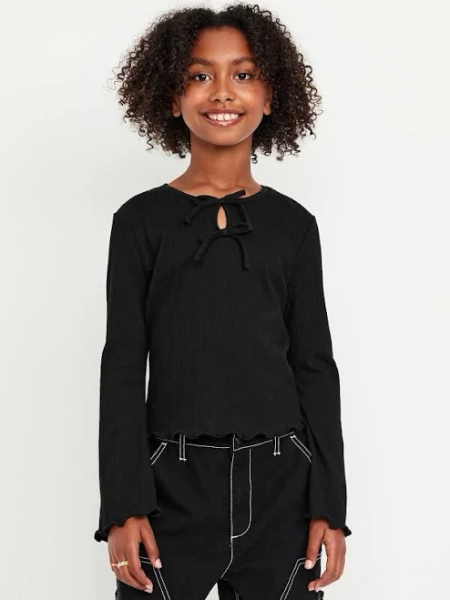 Old Navy Kids Long-Sleeve Tie-Bow Front Top
