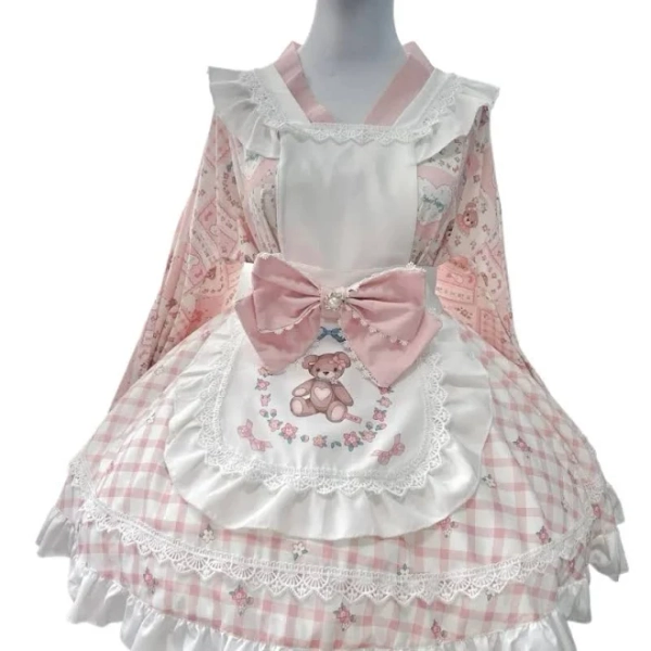 Women's Sweet Lolita Style Kimono Dress Set