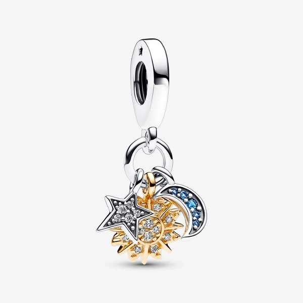 Pandora Women's Sterling Silver Celestial Triple Dangle Charm