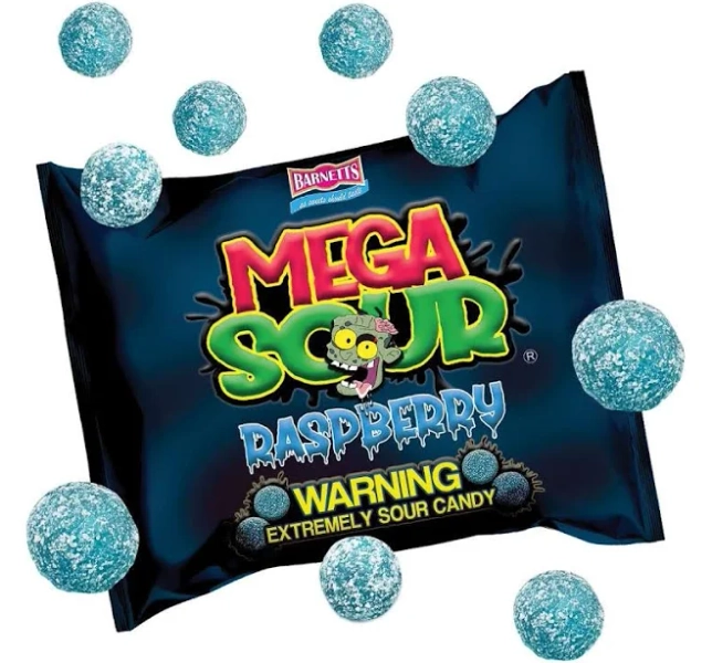 TikTok's Famous MEGA SOURS Raspberry Flavour- Barnetts Pick & Mix Extreme Super Sour Candy Sweets, Pix n Mix, Party Favours, Snacks, Treats
