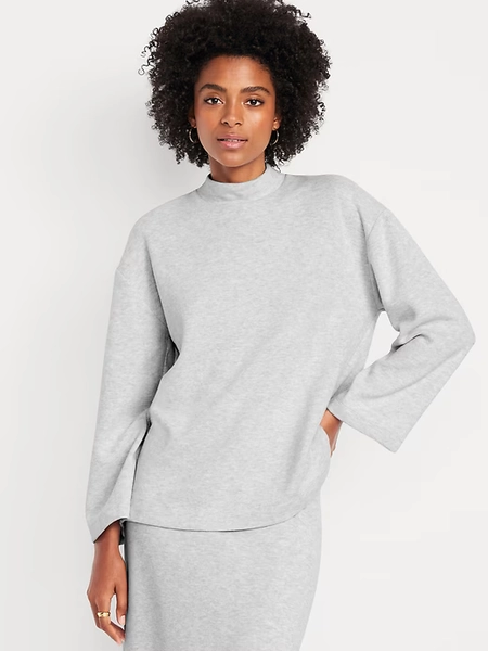 gray mock neck