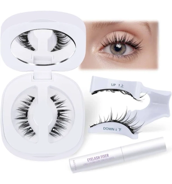 B&Qaugen Magnetic Eyelashes with Applicator Soft Magnetic Lashes Magnetic Eyelashes Without Eyeliner No Glue Needed Magnetic Eyelashes Natural Look 1