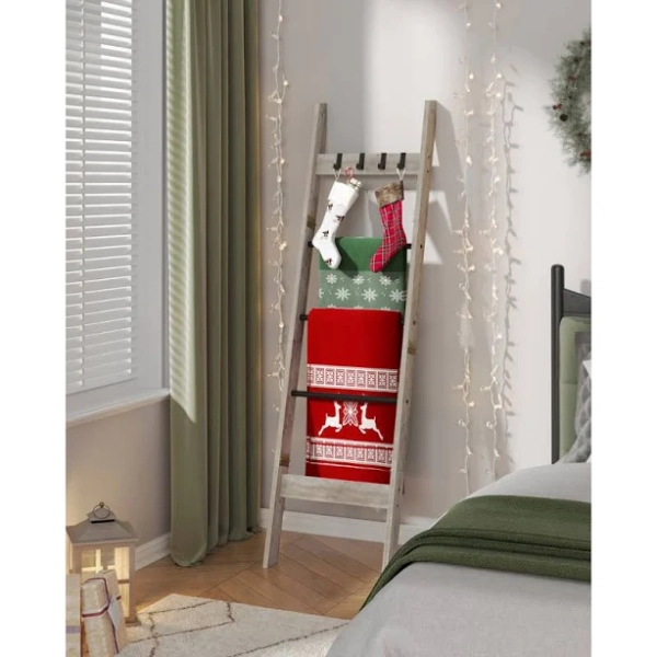 Gracie Oaks 5-Tier Blanket Ladder Shelf
