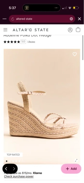 Addeline Polka Dot Wedge