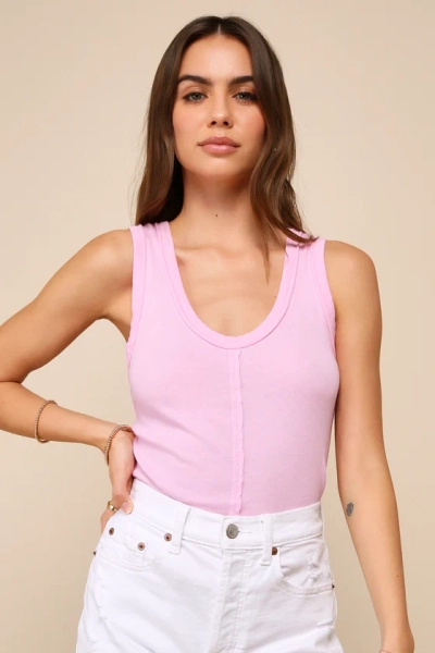 Necessary Charm Light Pink Scoop Neck Tank Top