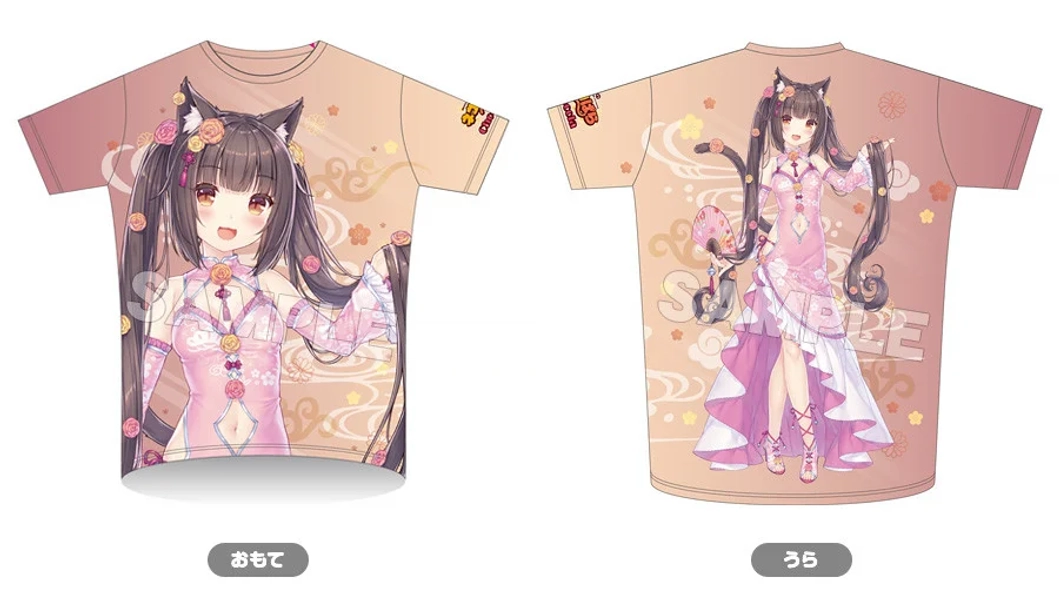 NEKOPARA Graphic T-Shirt: Chocola (China Dress)/Vanilla (China Dress):NEKOPARA Graphic T-Shirt: Chocola (China Dress)／ Msize
