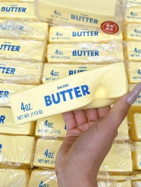 1pc Butter Squishy Toy, Yellow Cream Stick Soft Toy With Cream Scent - Good For Play And Stress Relief Toys Sensory Fidget Toys Goody Bag Party Favors Pinata Filler Carnival Stocking Stuffers Birthday Gifts Mother's Day Graduation