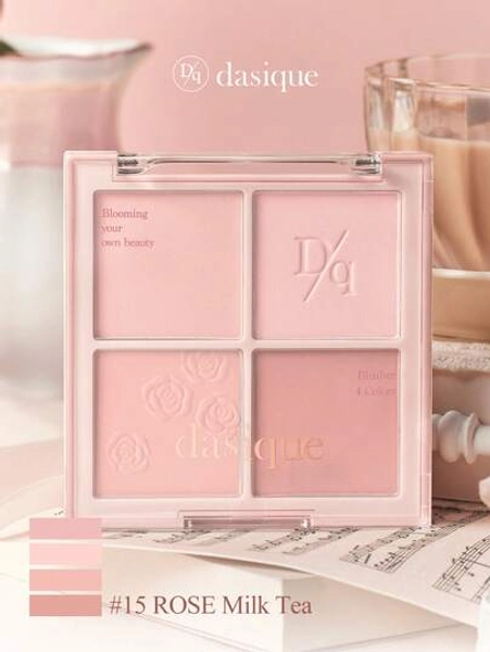 Палетка матовых румян из 4 оттенков (Dasique 4-Color Matte Blush Palette, цвет: 15)