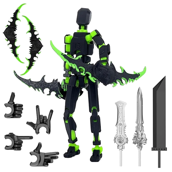 Bobomoti Titan 13 Action Figure, 3D Printed Multi-Jointed Movable, Dummy 13 Lucky 13 Action Figures, for Christmas Gifts