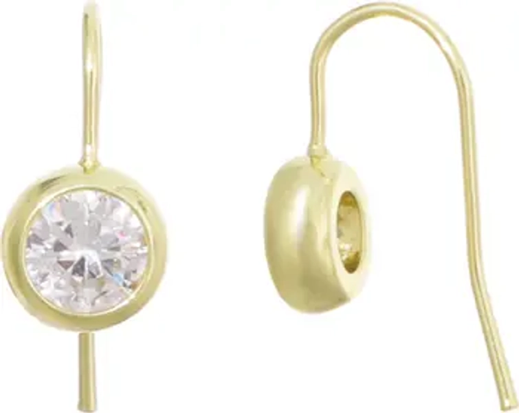 14K Gold Plate Crystal Earrings