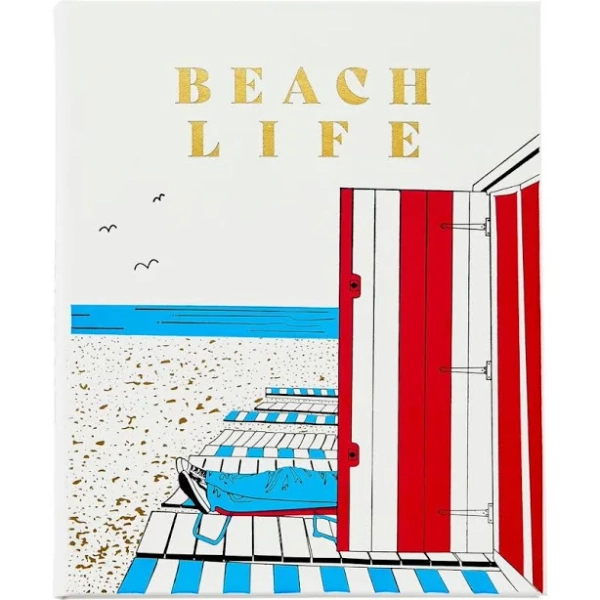 Graphic Image Beach Life Book, Ivory Leather Bound