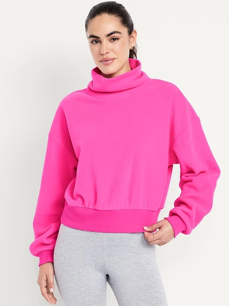 Performance Microfleece Mock Neck Sweatshirt