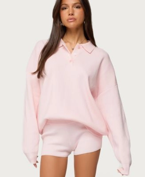 Women's Lorie Oversized Knit Polo Sweater