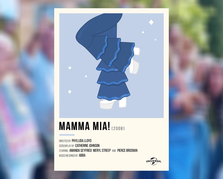 Mamma Mia! (2008) - Minimalist Illustration Style Print (Digital Download)