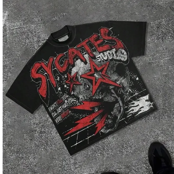 Grunge Revival Essential Cotton Graphic