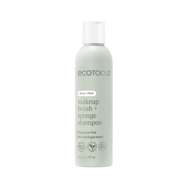 EcoTools Makeup Brush + Sponge Shampoo, Makeup Brush Cleaner, 6 fl.oz./ 177 ml, 1 Count