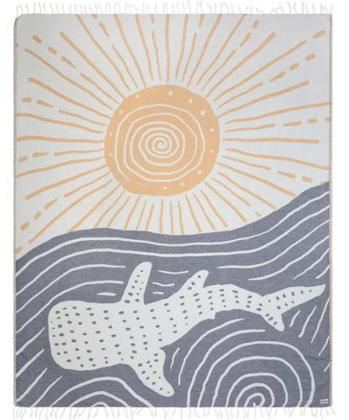 Sand Cloud Typus Whale Shark XL Turkish Beach Towel