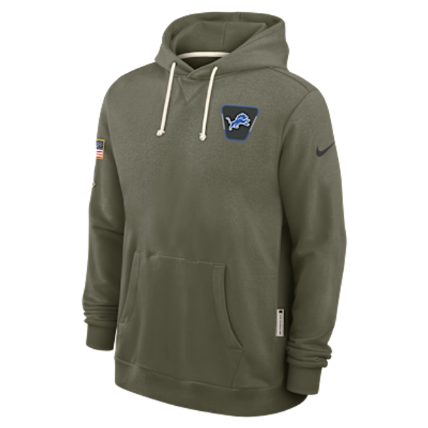 Detroit Lions Salute to Service Sideline Dominant Force Men's Nike Dri-FIT NFL Pullover Hoodie
