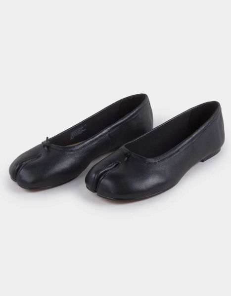 STEVE MADDEN Calico Tabi Womens Split Toe Ballet Flats - BLACK