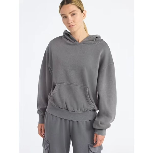 Scoop Women’s Mineral Washed Oversized Cropped Hoodie, Sizes XS-XXL