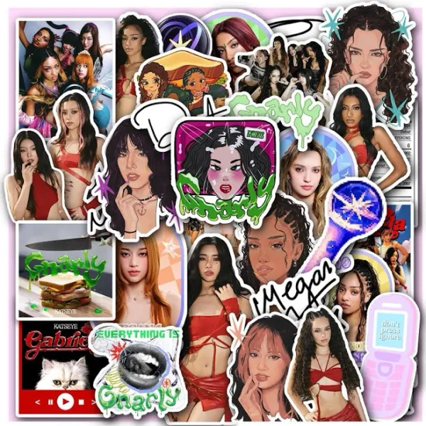 Katseye Stickers Sheet-K-Pop Girl Group Waterproof Vinyl Decals 40 Piece