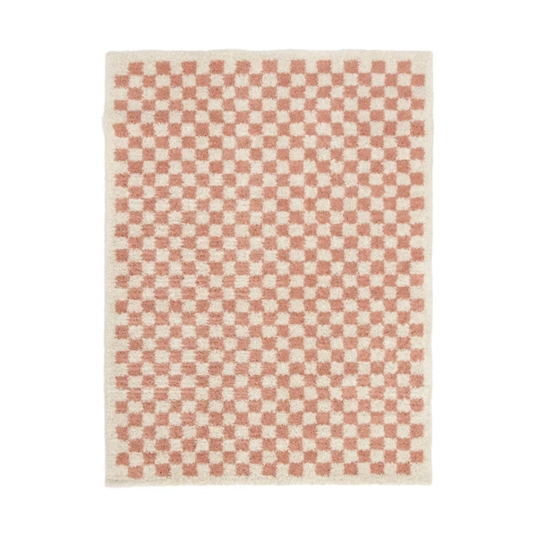 Tapis doux et confortable facile à entretenir rose 160 x 213 cm