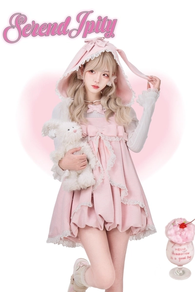 Serendipity ~Bunny Dream~ Retro Girly Salopette and Knitted Top