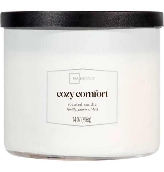 Mainstays 3-Wick Textured Wrapped Cozy Comfort Scented Candle
