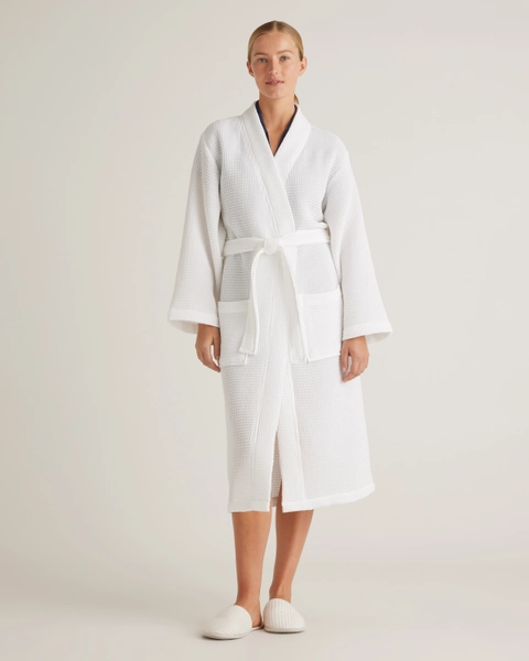 Organic Turkish Waffle Robe in Grey