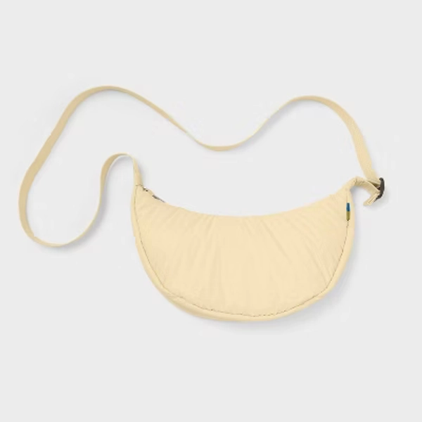 Puffy Crossbody Sling Bag - Open Story™ Yellow: Puffer Woven Accessory