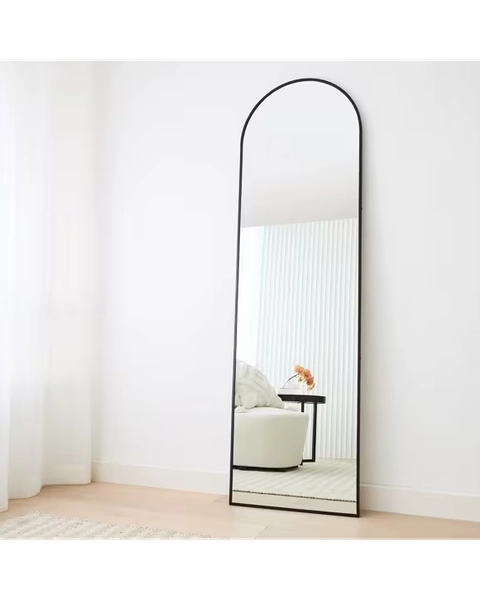 Arch Black Floor Mirror, 170cm x 50cm
