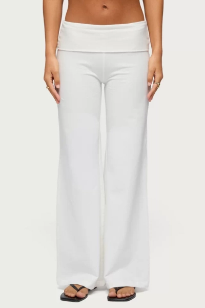 Edikted Wide Leg Fold Over Pants