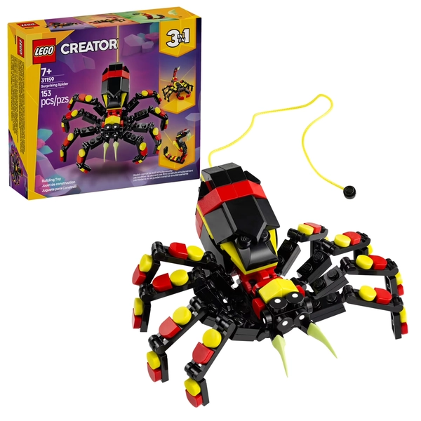 LEGO Creator 3 in 1 Wild Animals Surprising Spider Toy - Building Toy with 3 Build Options, Spider, Scorpion, or Snake - Animal Figures for Kids, Boys & Girls, Ages 7+ - Birthday Gift Idea - 31159 - Walmart.com