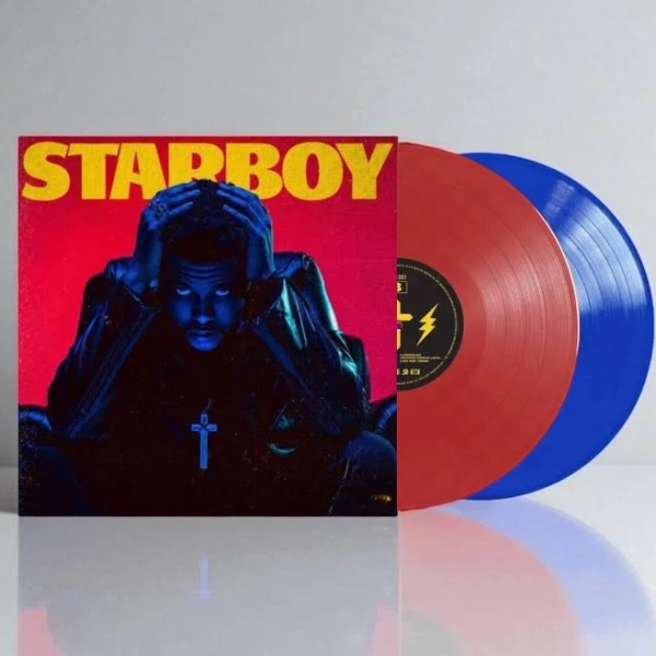 The Weeknd - Starboy 2LP Fan-Made Hybrid Red & Blue Vinyl | Collector Set