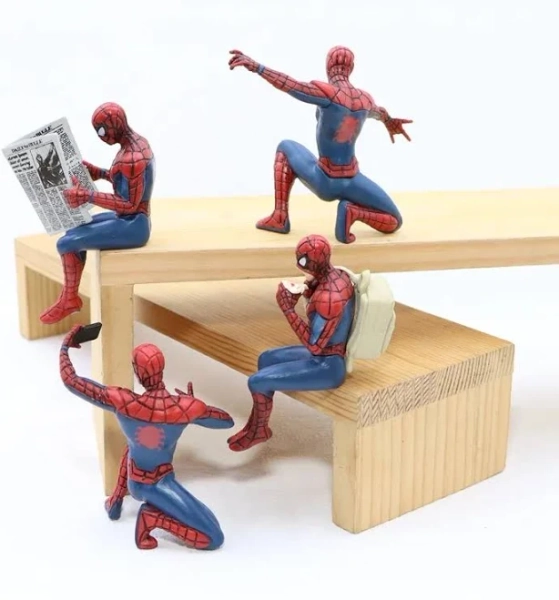 Marvel Superhero Spider Man Action Figure Decorative Ornaments Model Collection Mini