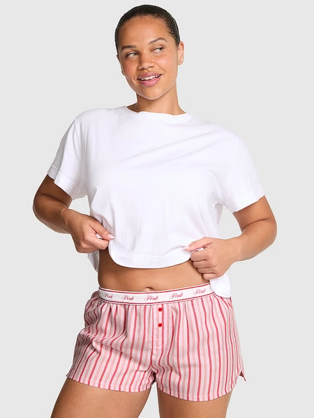 Flannel Boxy Pajama Shorts