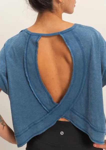 Jana Acid Wash Open Back Top