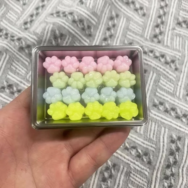 Taba Squishy Cute Mini Cat Paw Squeeze Silicone DIY Fun Box Set
