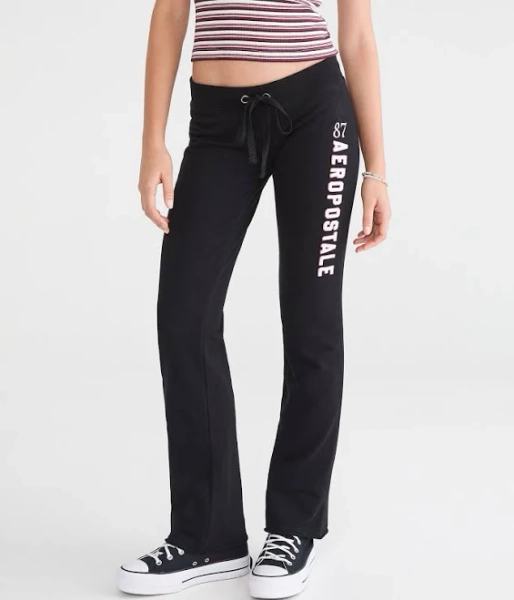 Aeropostale Women's 87 Fit & Flare Cotton Sweatpants