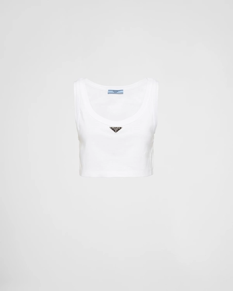 Jersey cropped top