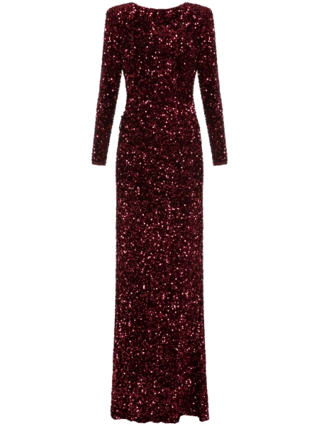 Elisabetta Franchi robe ornée de sequins à coupe longue | 40