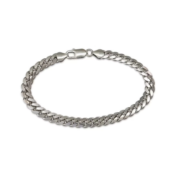 Cuban Curb Chain Bracelet 8.5mm Solid Sterling Silver 8.5"