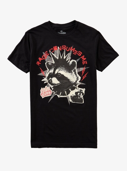 Raccoon Rage T-Shirt By Goodie Two Sleeves
