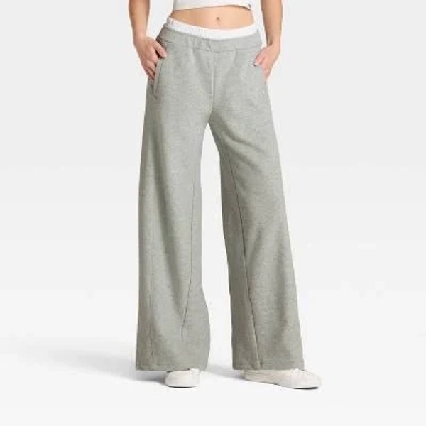 Joylab Women's French Terry Wide Leg Sweatpants
