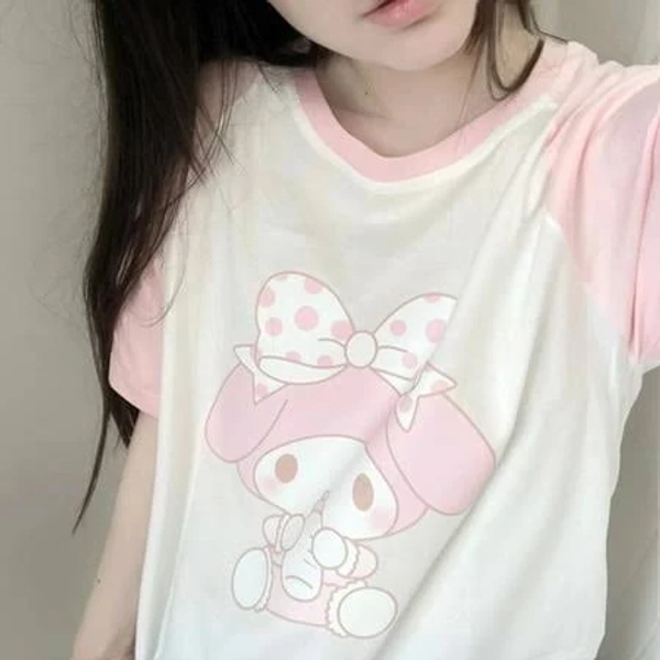 Sanrio My Melody Y 2K Short Sleeved T-Shirt