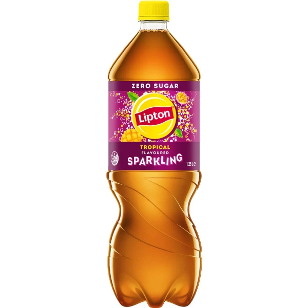 Lipton Sparkling Tropical Soft Drink Bottle 1.25L