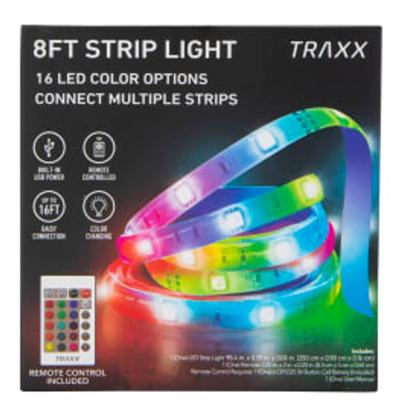 8ft Multicolor LED Light Strip With Remote