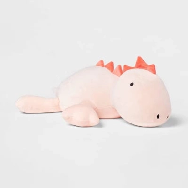 Dinosaur Weighted Plush Kids' Throw Pillow Pink - Pillowfort™