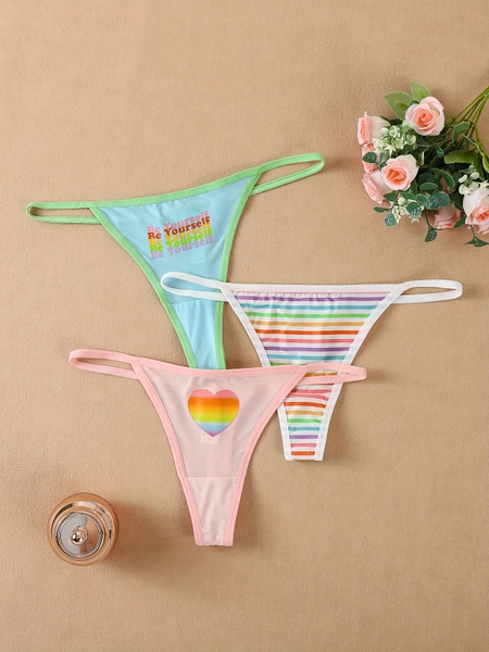 3pcs mixed color set heart print letter print horizontal - Temu